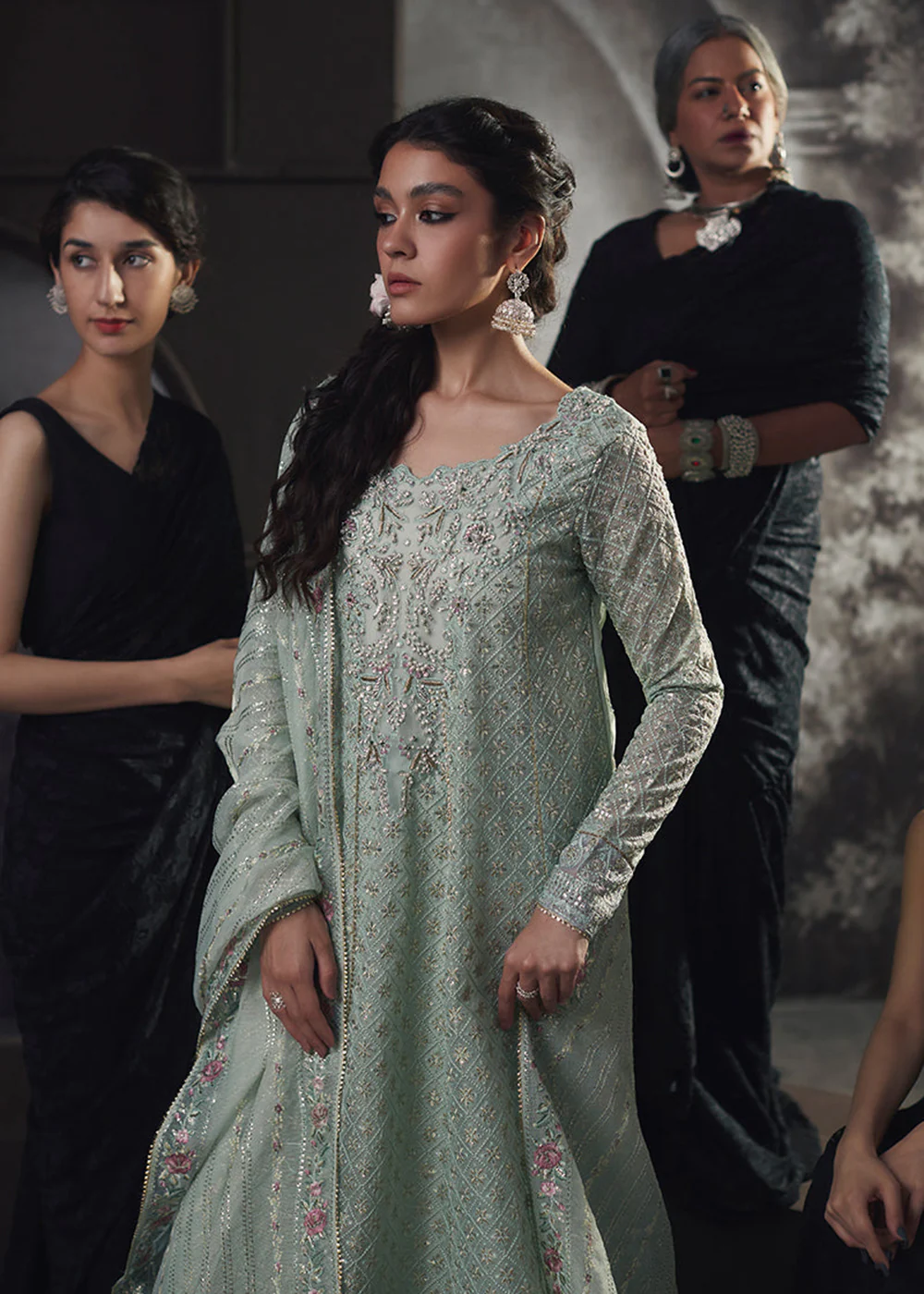 Green Organza Net Pakistani Suit | Mushq | Qala Kamdaani | Haniya - Image 9