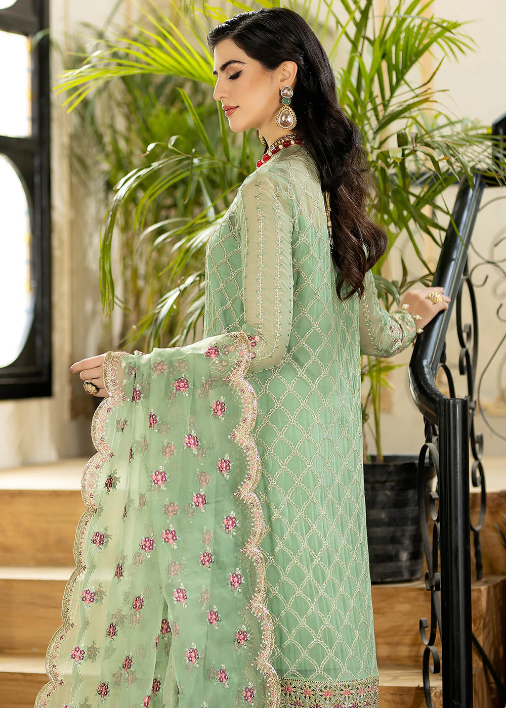 Green Wedding Formal Suit | Imrozia Premium | Jhalak '23 | I-183 - JUSTAJOO - Image 5