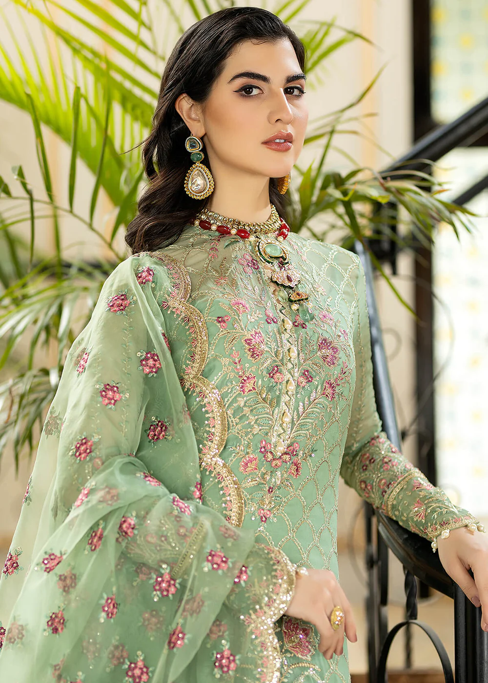 Green Wedding Formal Suit | Imrozia Premium | Jhalak '23 | I-183 - JUSTAJOO - Image 6
