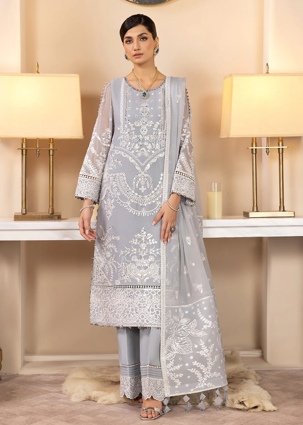 Grey Formal Suit - Alizeh - Dhaagay Formals '23 - V02D06 - Kiral - Image 10