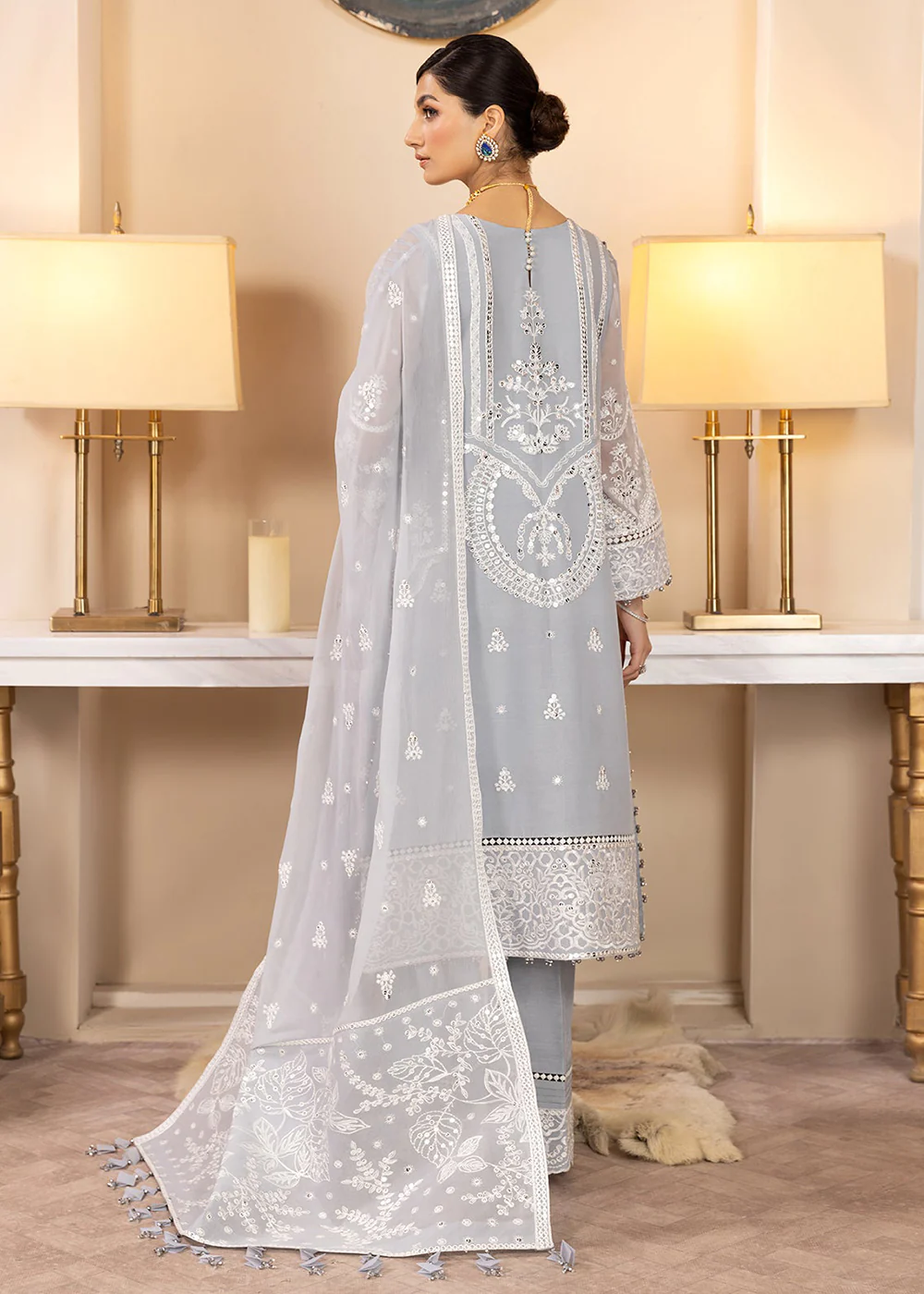 Grey Formal Suit - Alizeh - Dhaagay Formals '23 - V02D06 - Kiral - Image 3