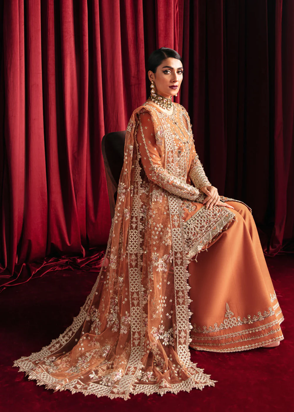 Heer Ranjha Luxury Formals 2023 By Qalamkar | HR-07 NOOR - Image 4