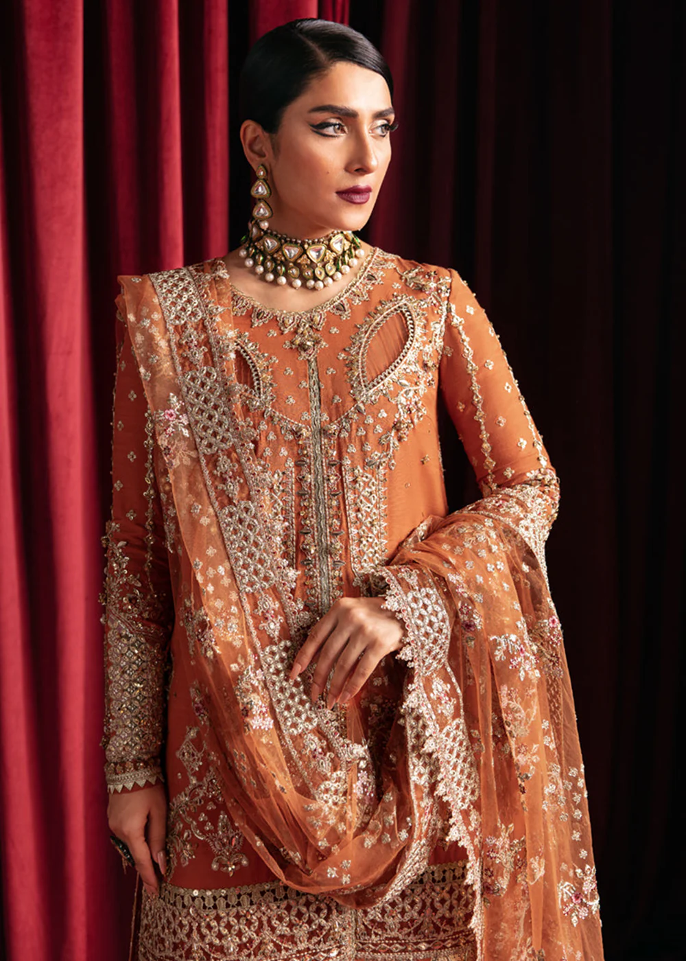 Heer Ranjha Luxury Formals 2023 By Qalamkar | HR-07 NOOR - Image 5