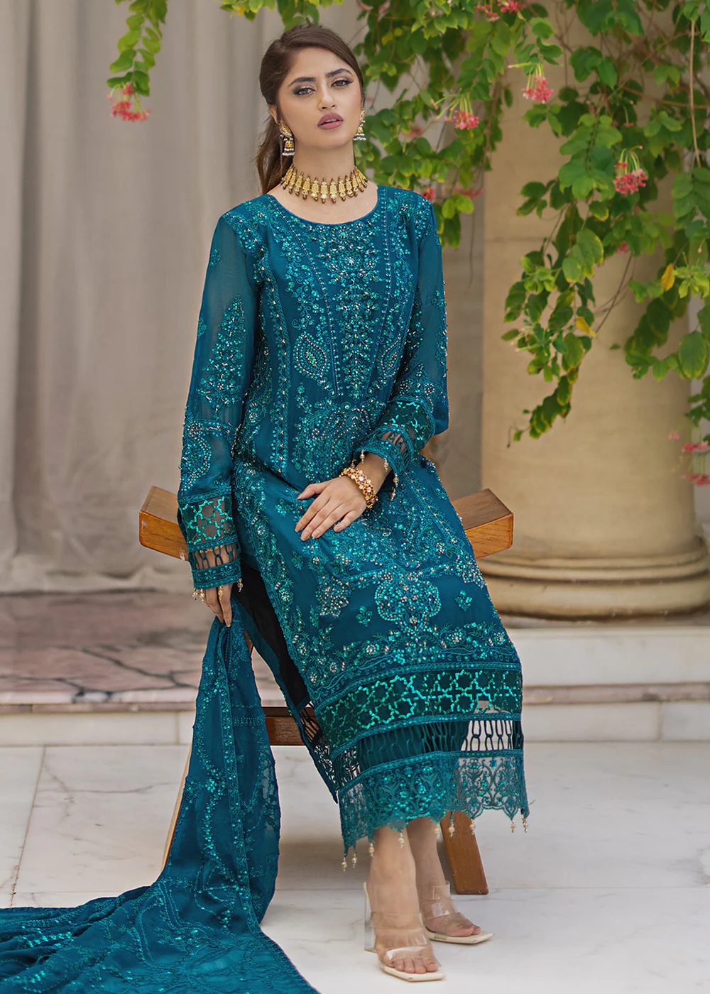 Ishq Aatish Luxury Chiffon '23 by Emaan Adeel | FAREEDA - Image 5
