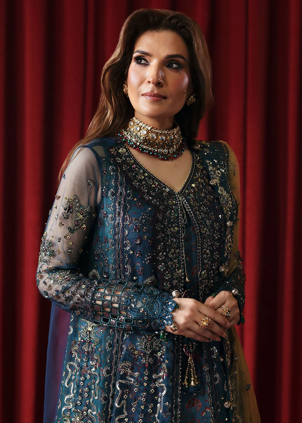 Jhoomro Luxury Formals '25 by Nureh | NL-84 Resham - Image 2