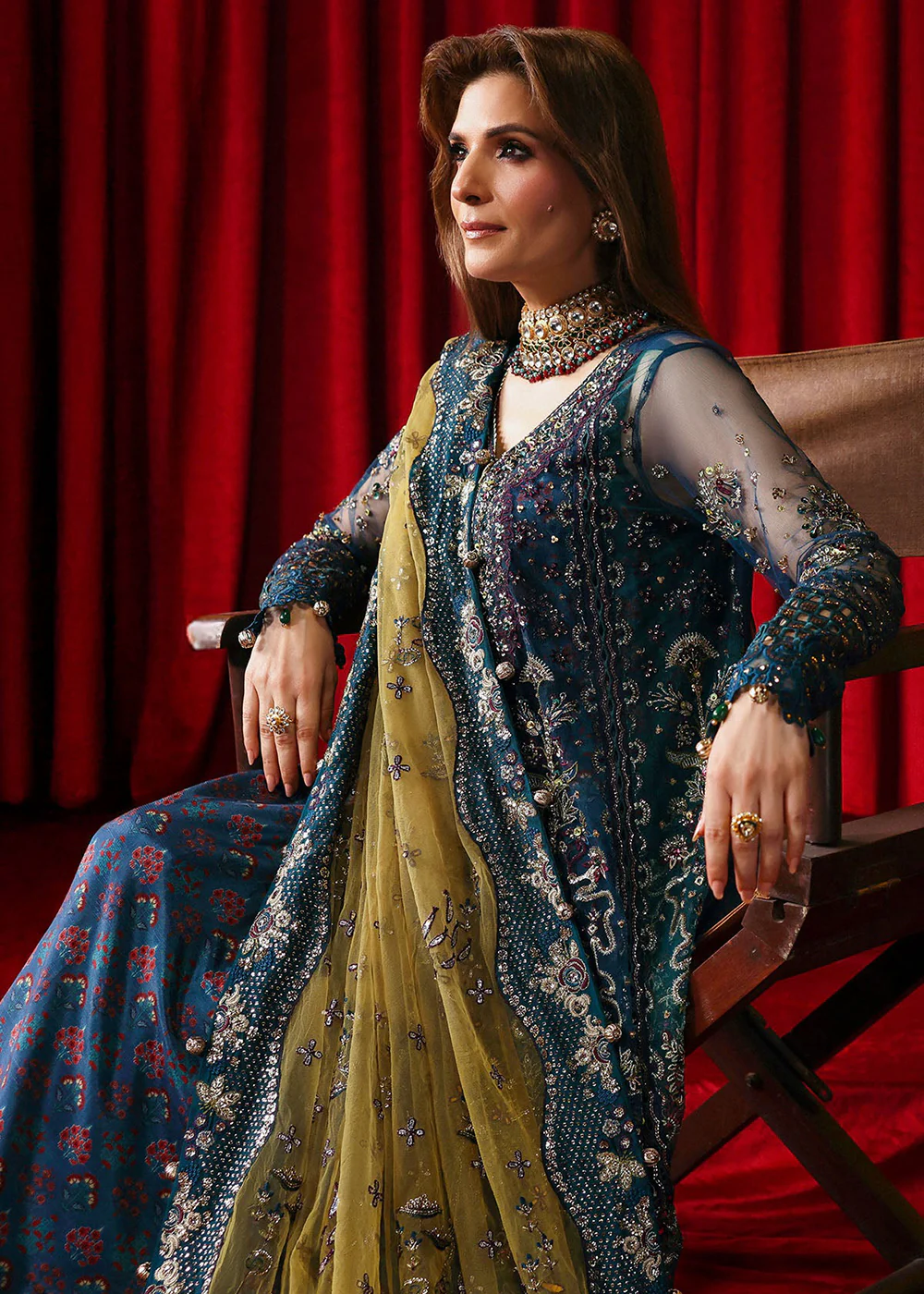 Jhoomro Luxury Formals '25 by Nureh | NL-84 Resham - Image 4