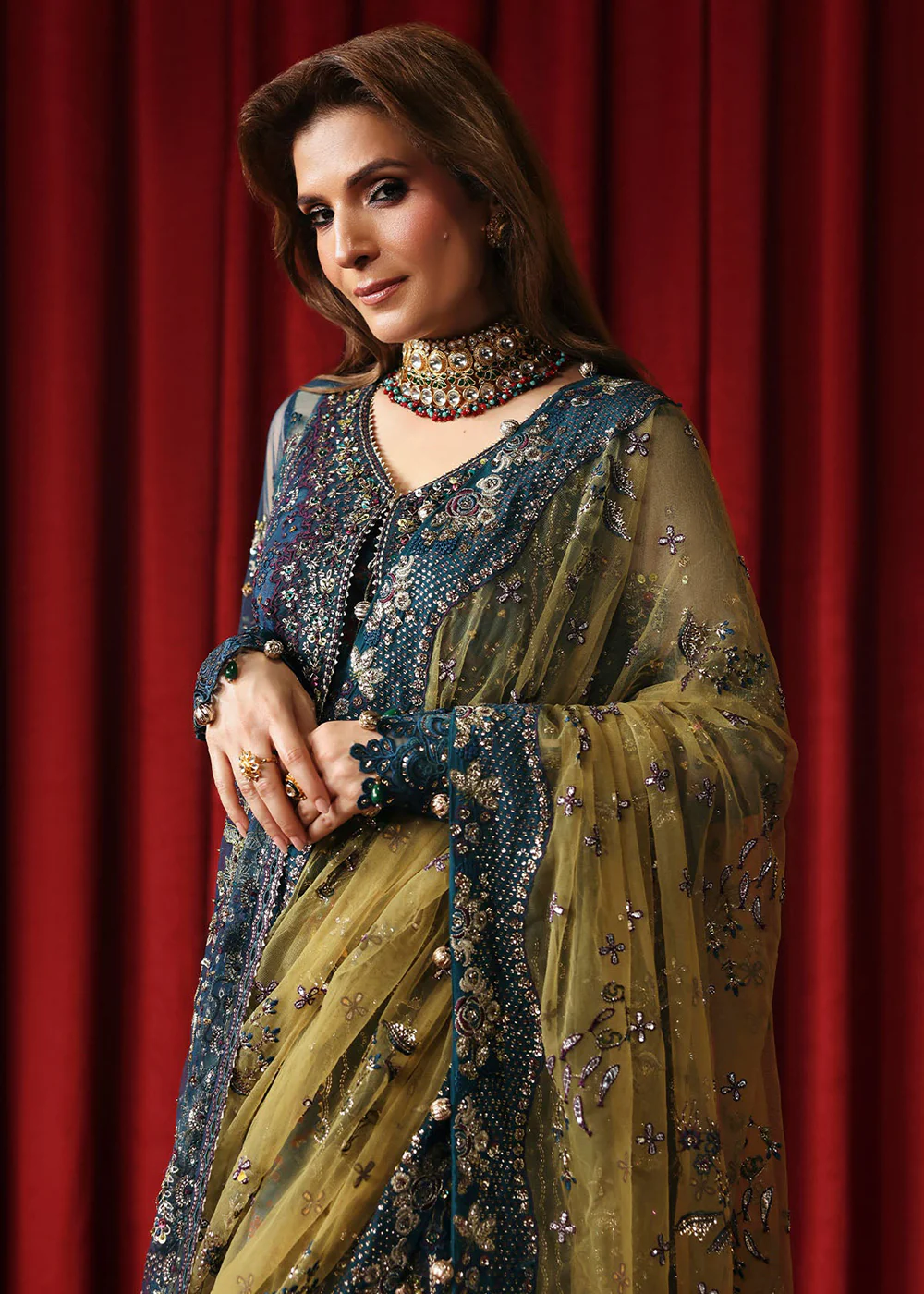 Jhoomro Luxury Formals '25 by Nureh | NL-84 Resham - Image 6