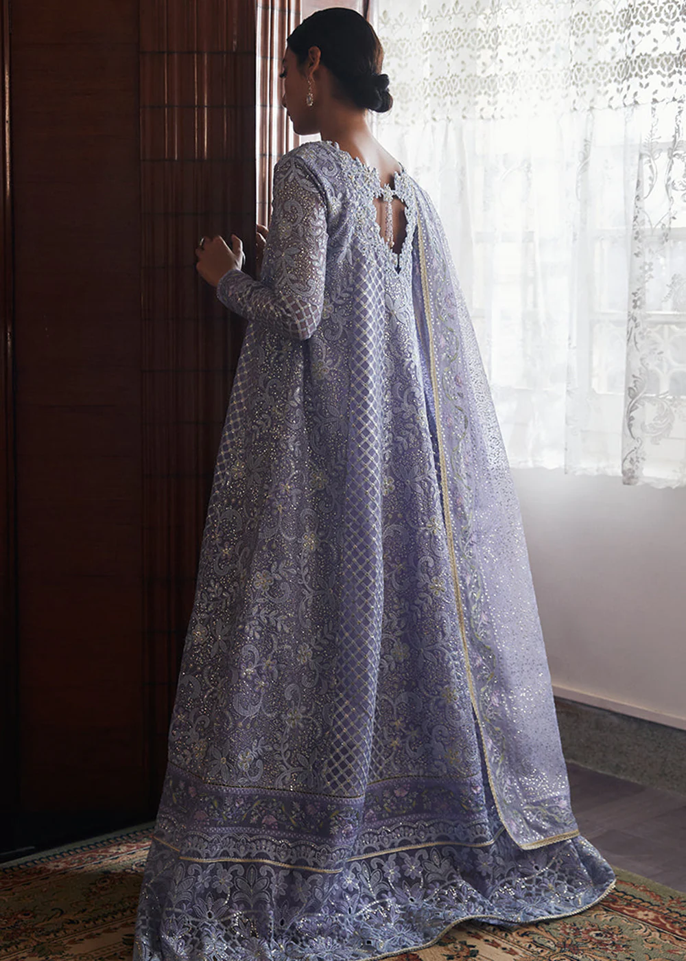 Lavender Organza Net Pakistani Suit | Mushq | Qala Kamdaani | Neha - Image 3