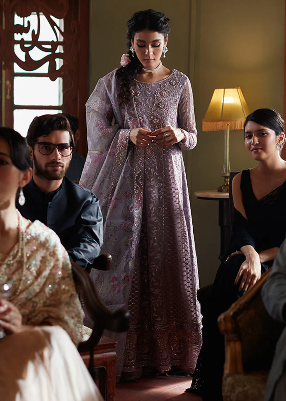 Lilac Organza Net Pakistani Suit | Mushq | Qala Kamdaani | Eira - Image 6
