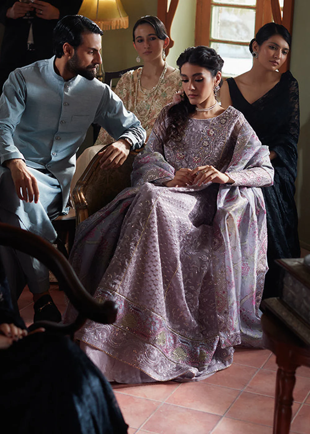 Lilac Organza Net Pakistani Suit | Mushq | Qala Kamdaani | Eira - Image 7
