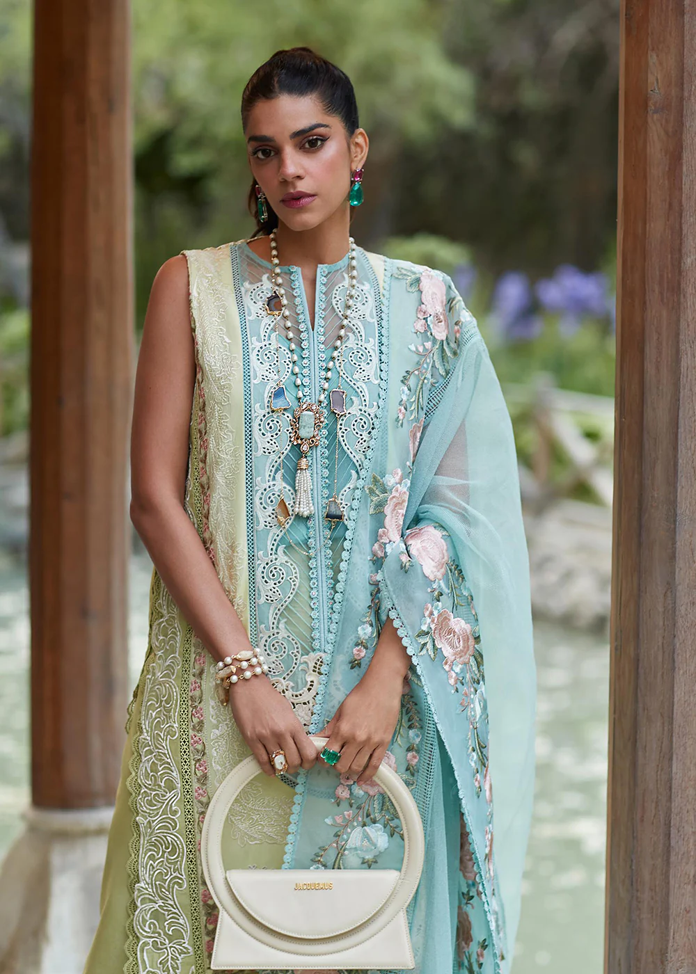 Lime Lawn Suit - Saira Shakira X Crimson Luxury Lawn '23 - Mountain Love - D6A - Image 6