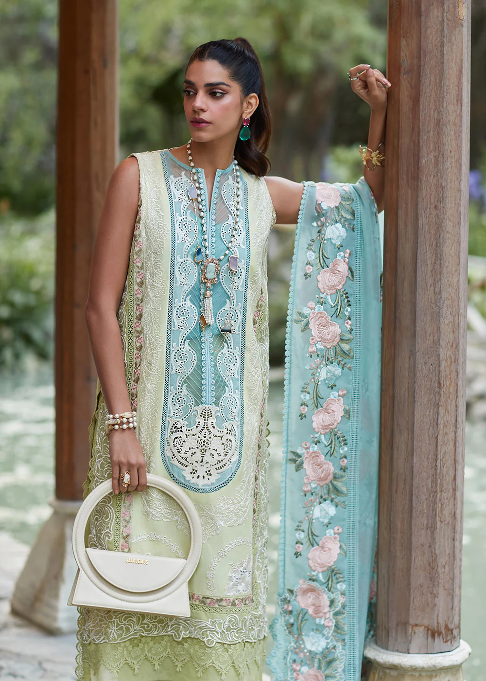 Lime Lawn Suit - Saira Shakira X Crimson Luxury Lawn '23 - Mountain Love - D6A - Image 7