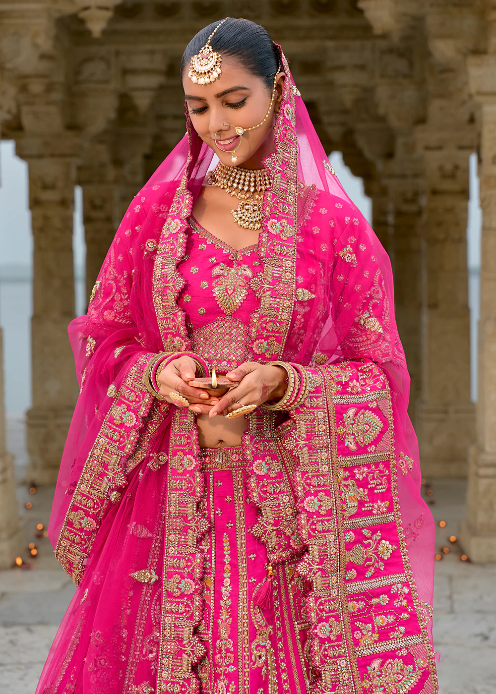 Lovely Rani Silk Embroidered Bridal Wear Lehenga Choli - Image 2