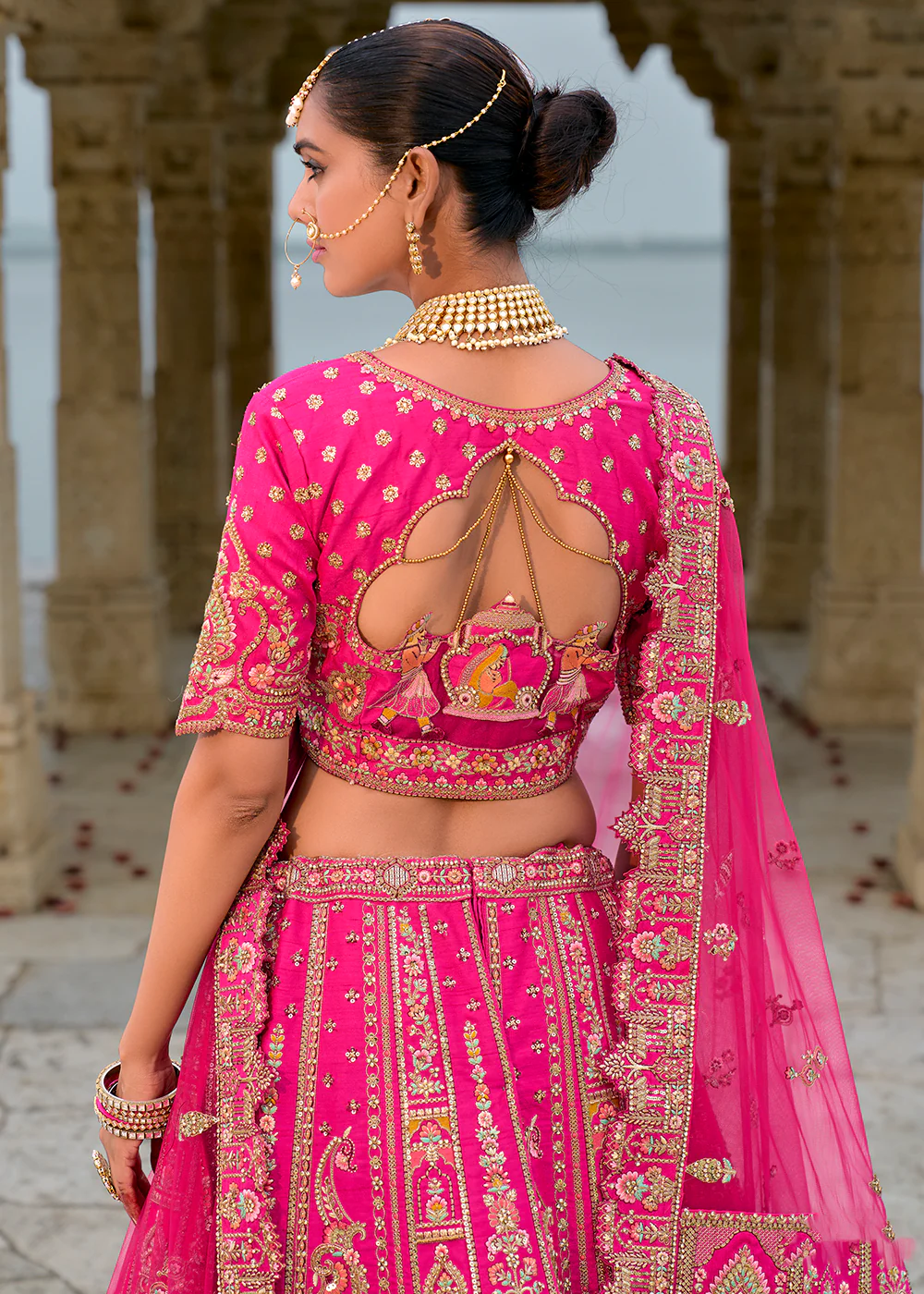 Lovely Rani Silk Embroidered Bridal Wear Lehenga Choli - Image 3