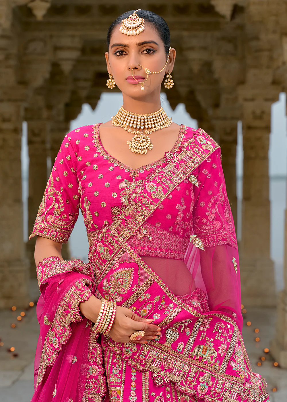 Lovely Rani Silk Embroidered Bridal Wear Lehenga Choli - Image 5