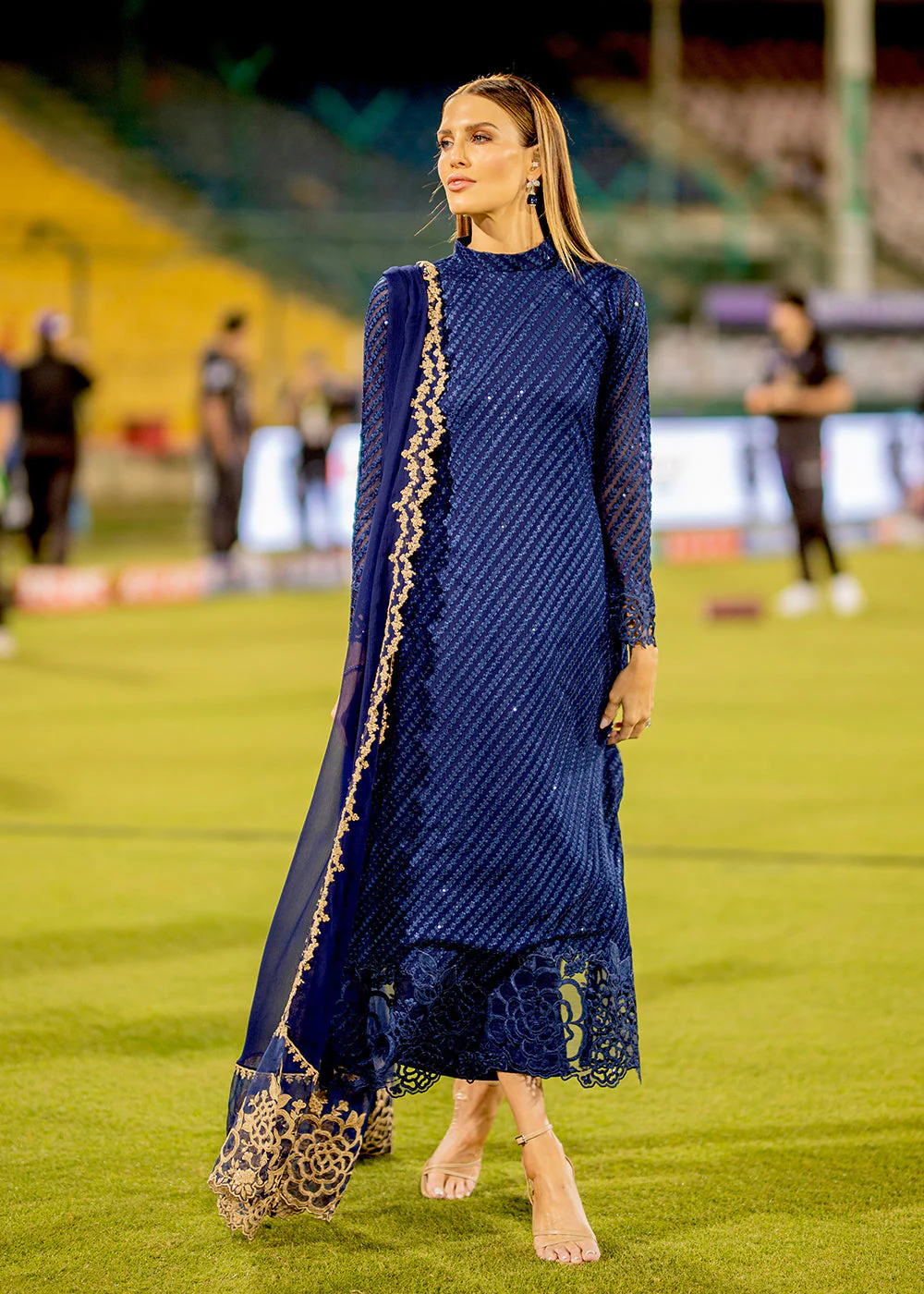 Luxe 3 Pcs Festive Embroidered Formals '24 by Azure | Aqua Serene - Image 9