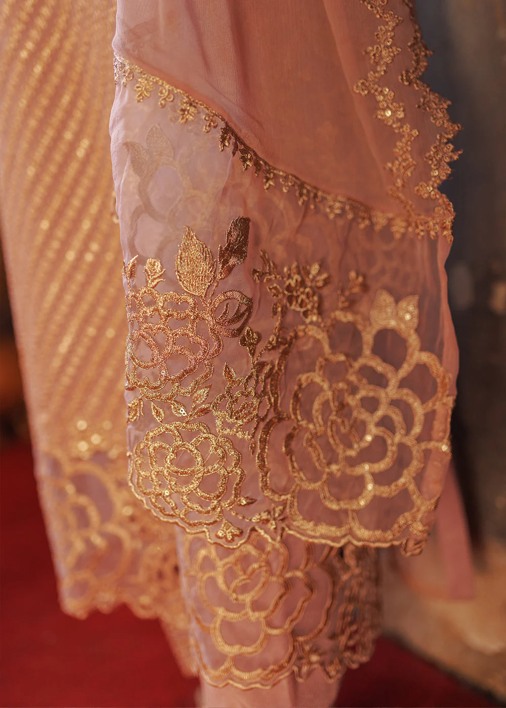 Luxe 3 Pcs Festive Embroidered Formals '24 by Azure | Azalea - Image 13