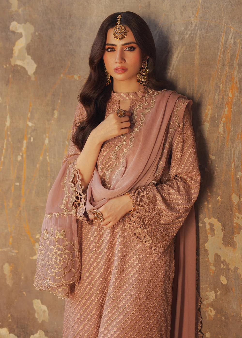 Luxe 3 Pcs Festive Embroidered Formals '24 by Azure | Azalea - Image 4