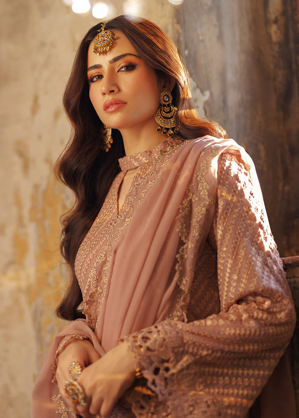 Luxe 3 Pcs Festive Embroidered Formals '24 by Azure | Azalea - Image 6
