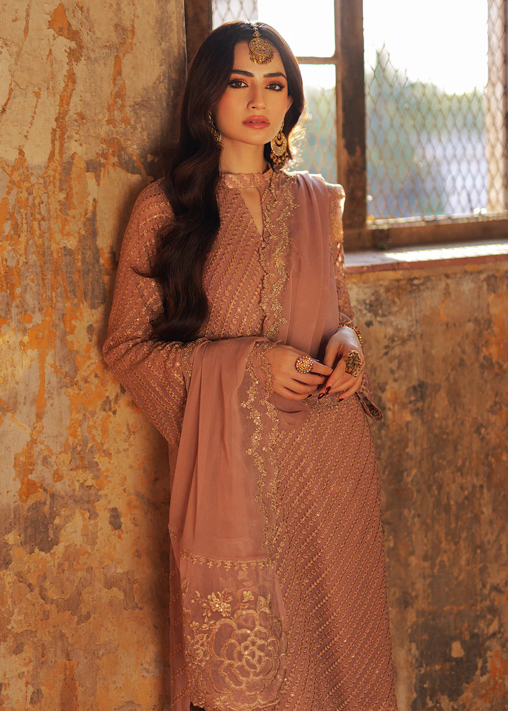 Luxe 3 Pcs Festive Embroidered Formals '24 by Azure | Azalea - Image 7
