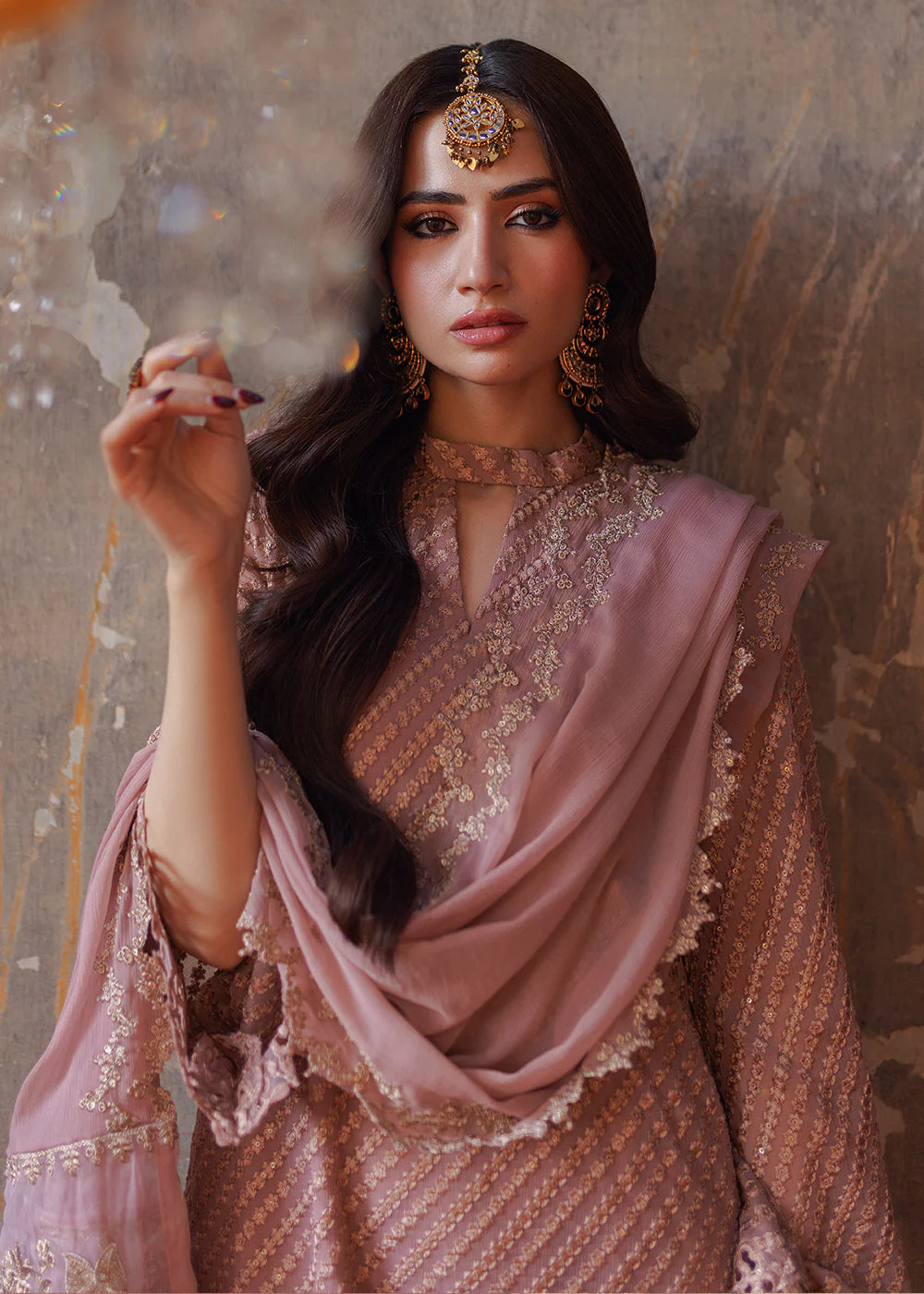 Luxe 3 Pcs Festive Embroidered Formals '24 by Azure | Azalea - Image 8