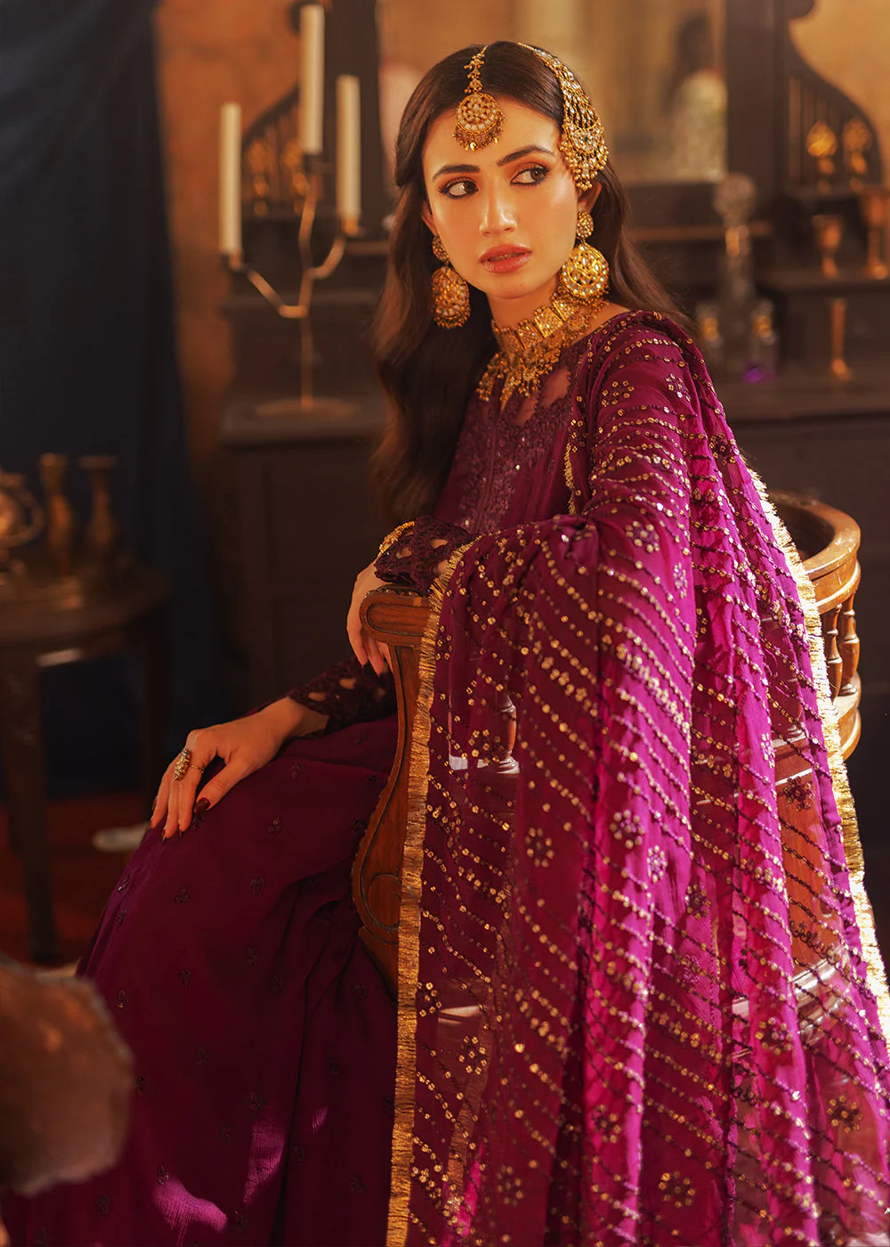 Luxe 3 Pcs Festive Embroidered Formals '24 by Azure | Mysterious Fairy - Image 4