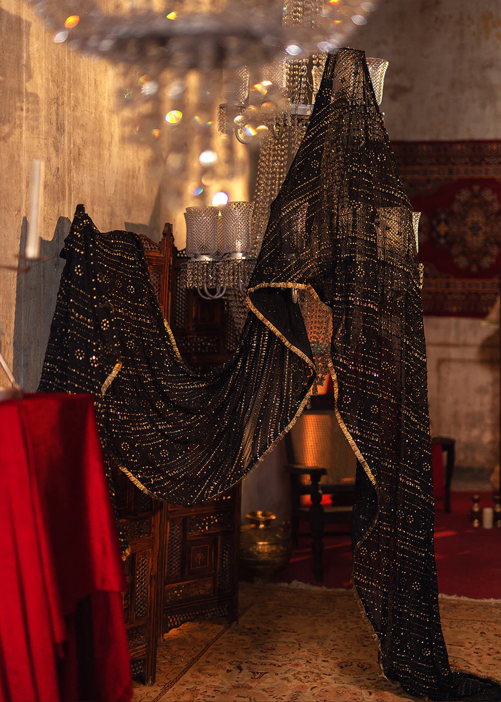 Luxe 3 Pcs Festive Embroidered Formals '24 by Azure | Noir Majesty - Image 10
