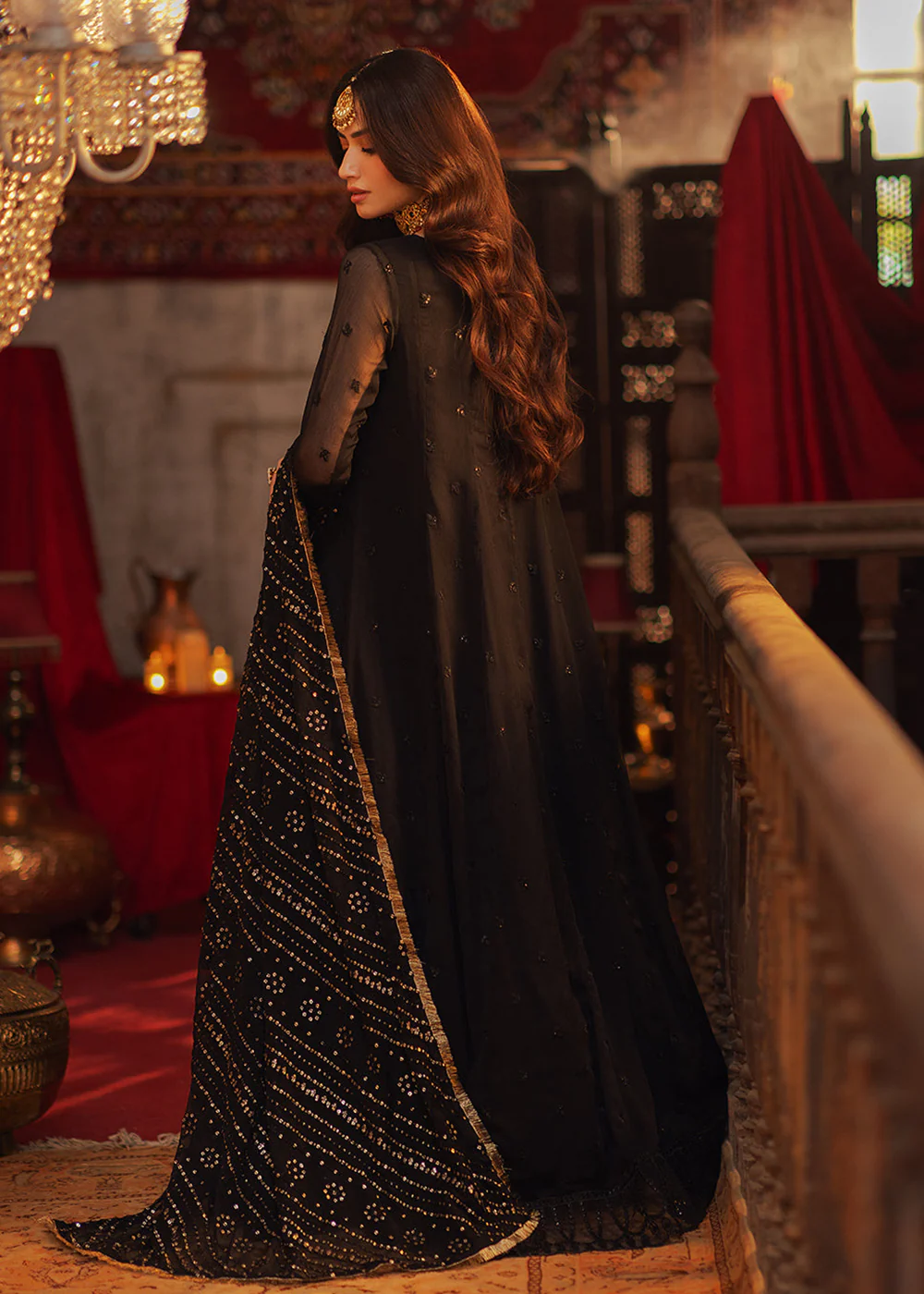 Luxe 3 Pcs Festive Embroidered Formals '24 by Azure | Noir Majesty - Image 3