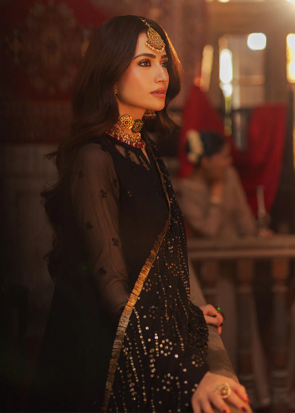 Luxe 3 Pcs Festive Embroidered Formals '24 by Azure | Noir Majesty - Image 4