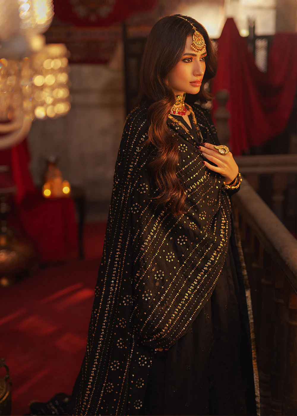 Luxe 3 Pcs Festive Embroidered Formals '24 by Azure | Noir Majesty - Image 7