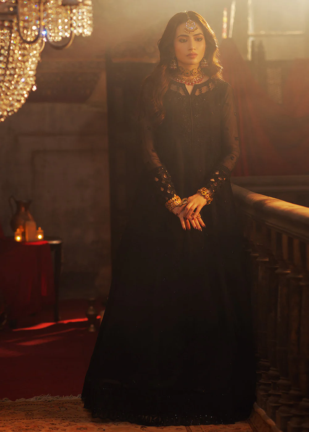 Luxe 3 Pcs Festive Embroidered Formals '24 by Azure | Noir Majesty - Image 9