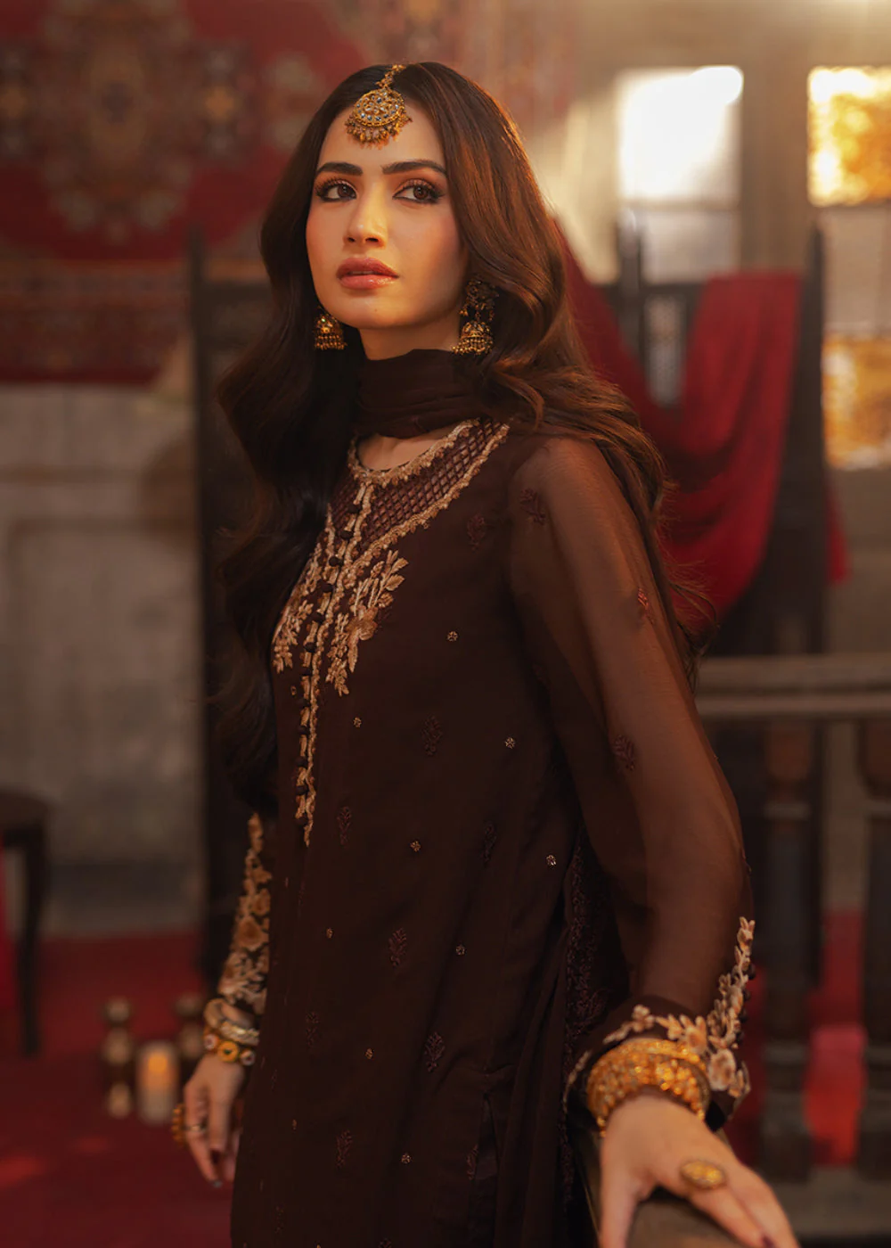 Luxe 3 Pcs Festive Embroidered Formals '24 by Azure | Amber Aura - Image 8