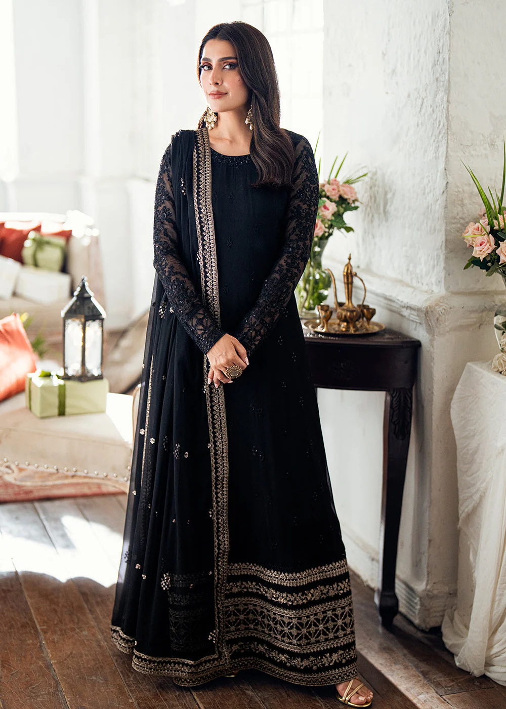 Luxe Embroidered Festive Formals '25 by Azure | Caviar Noir