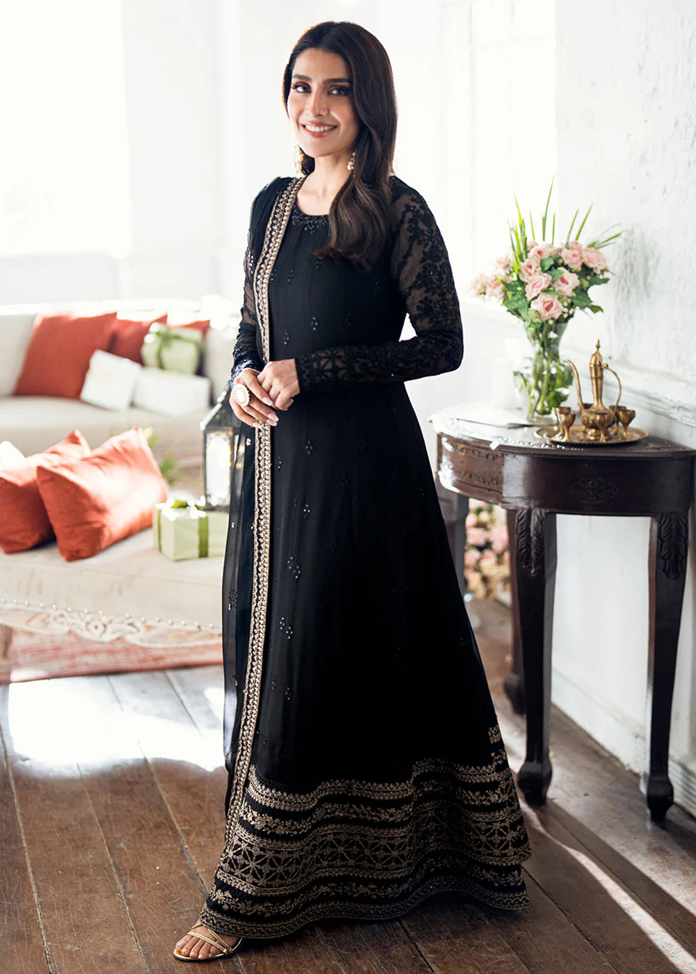 Luxe Embroidered Festive Formals '25 by Azure | Caviar Noir - Image 5