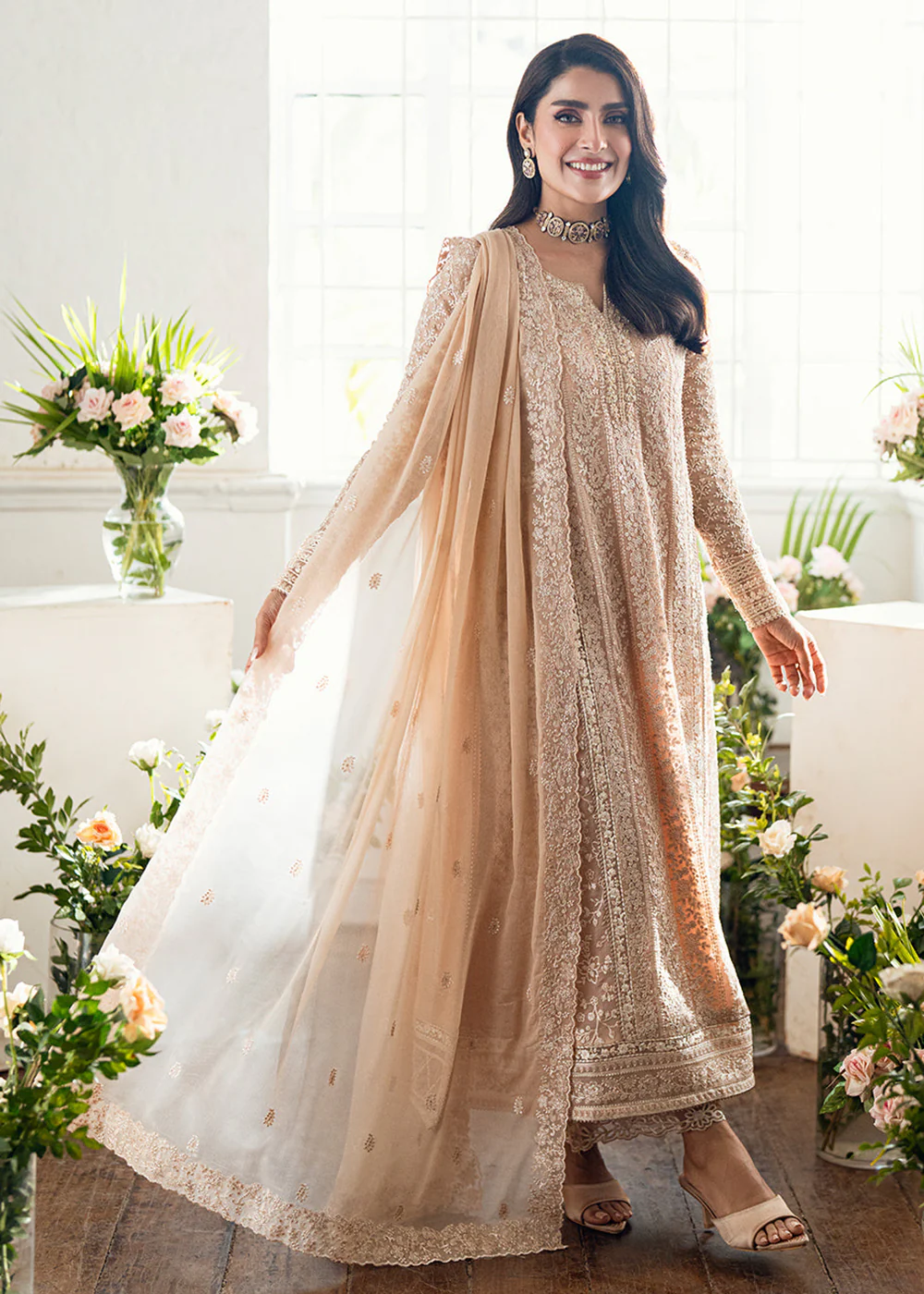 Luxe Embroidered Festive Formals '25 by Azure | Celestial Cream