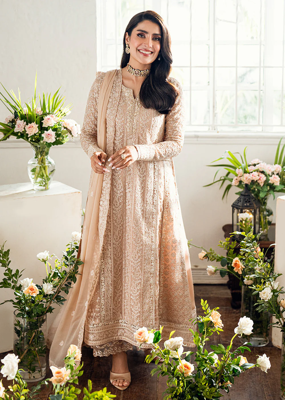 Luxe Embroidered Festive Formals '25 by Azure | Celestial Cream - Image 5