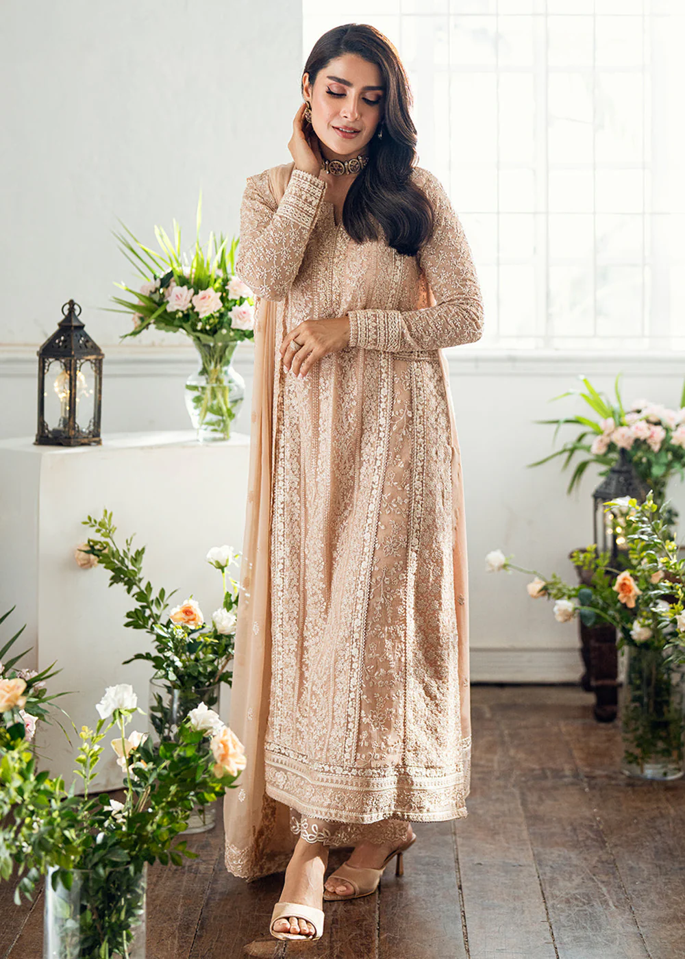 Luxe Embroidered Festive Formals '25 by Azure | Celestial Cream - Image 7