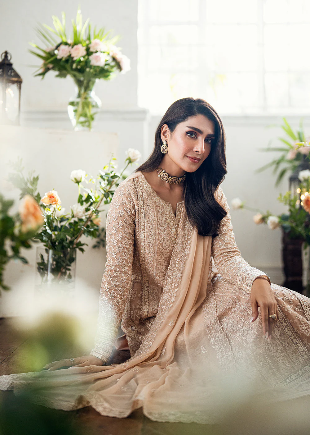 Luxe Embroidered Festive Formals '25 by Azure | Celestial Cream - Image 9