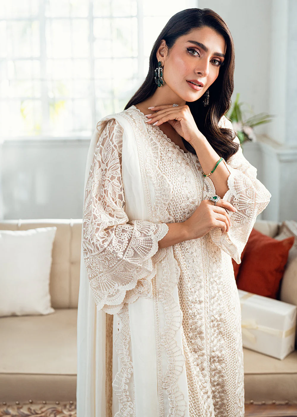 Luxe Embroidered Festive Formals '25 by Azure | Ethereal Pearl - Image 2