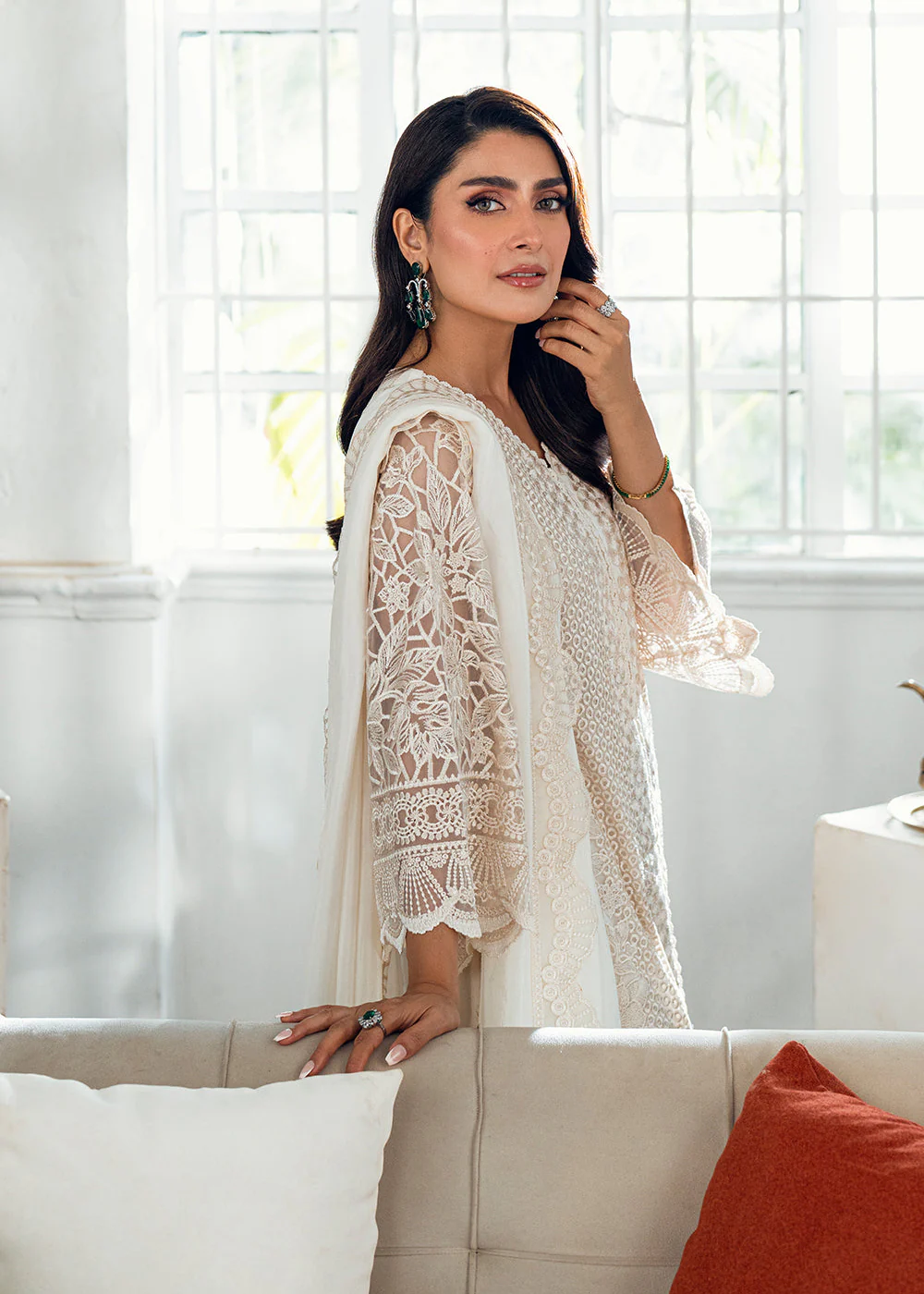 Luxe Embroidered Festive Formals '25 by Azure | Ethereal Pearl - Image 3