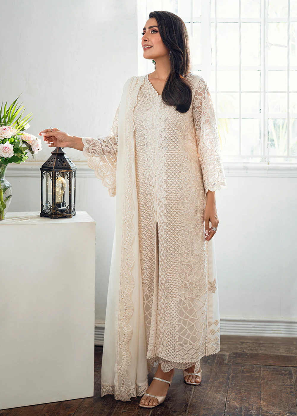 Luxe Embroidered Festive Formals '25 by Azure | Ethereal Pearl - Image 6