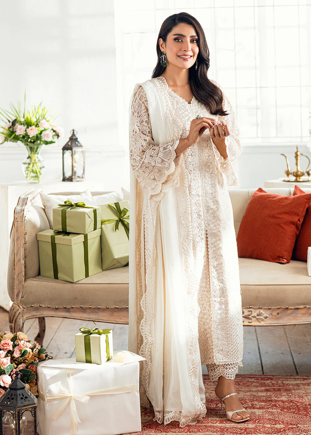 Luxe Embroidered Festive Formals '25 by Azure | Ethereal Pearl - Image 8