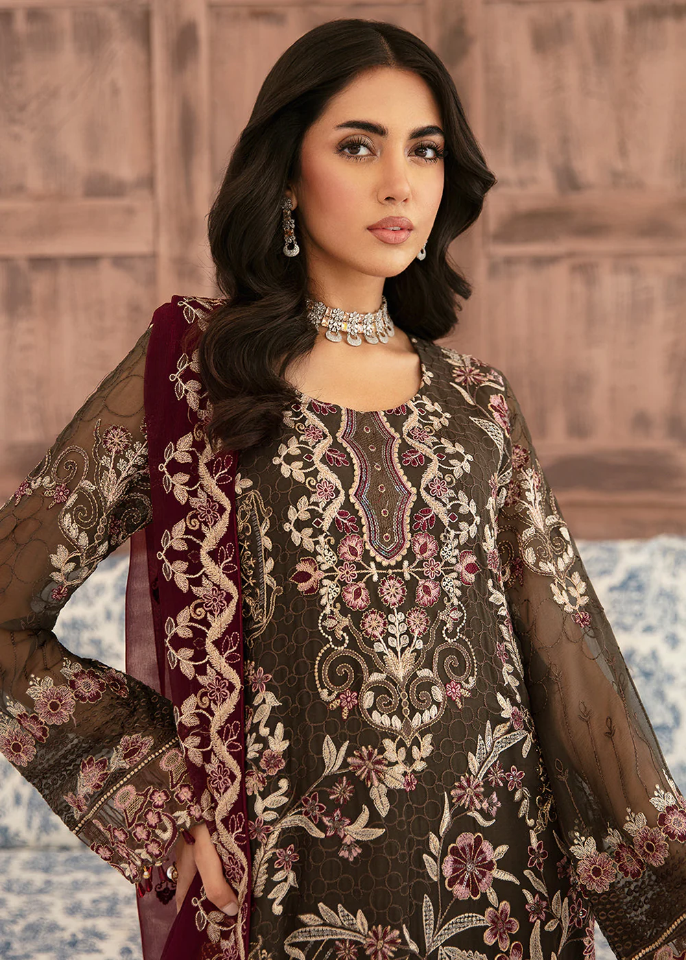 Luxury Chiffon Collection 2024 by Ramsha | F-2604 - Image 2