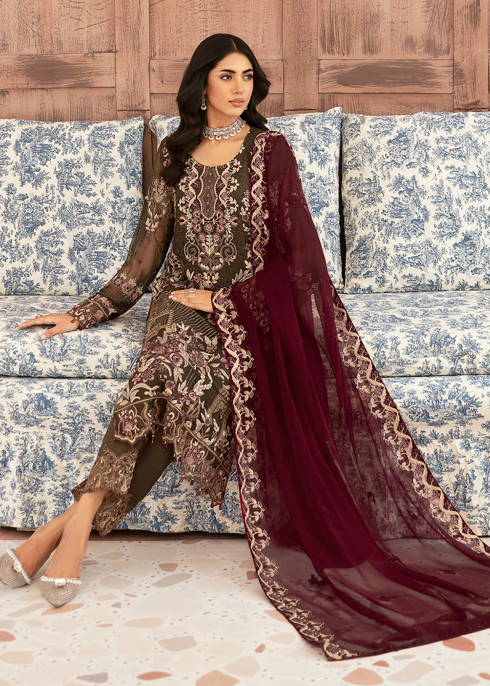 Luxury Chiffon Collection 2024 by Ramsha | F-2604 - Image 4