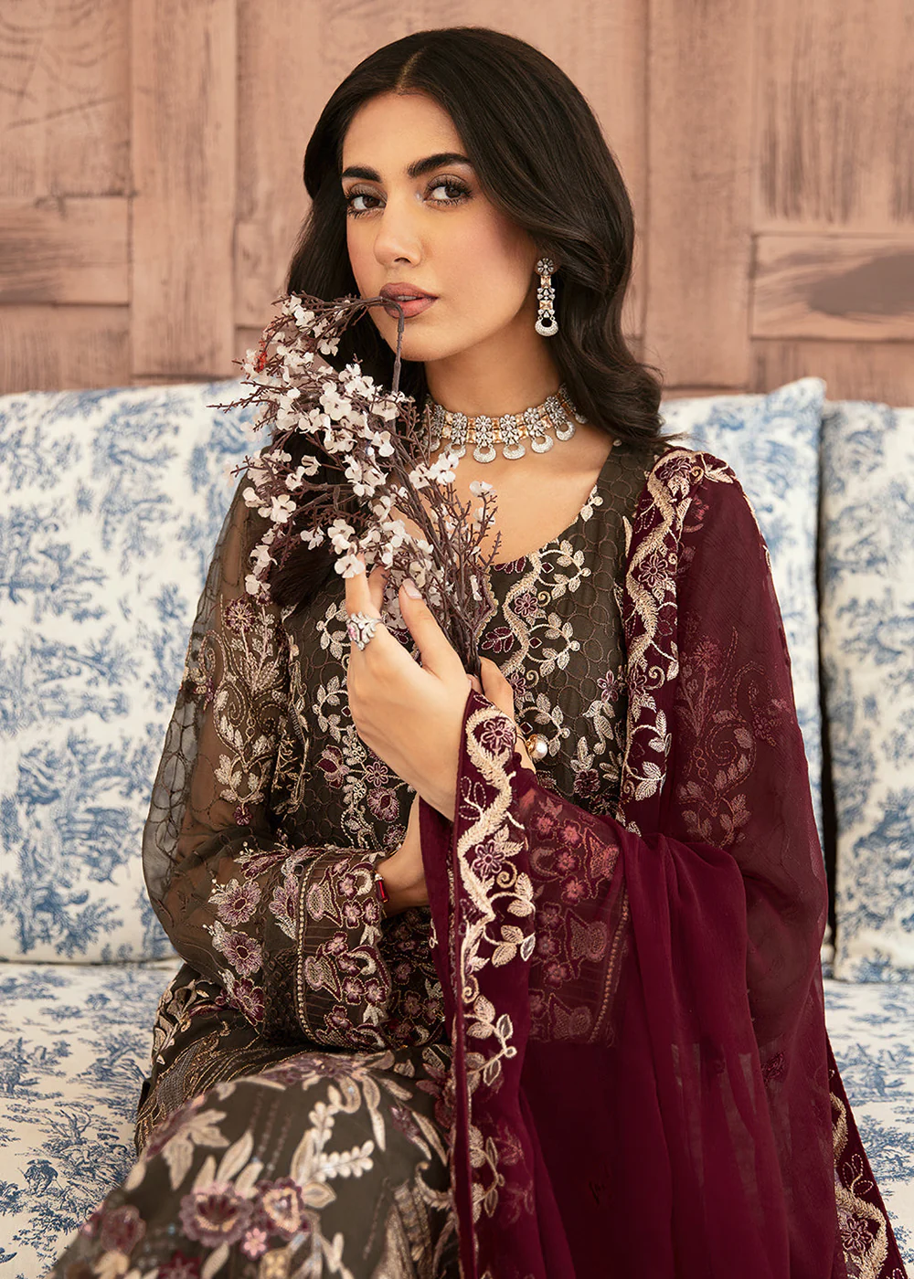 Luxury Chiffon Collection 2024 by Ramsha | F-2604 - Image 6