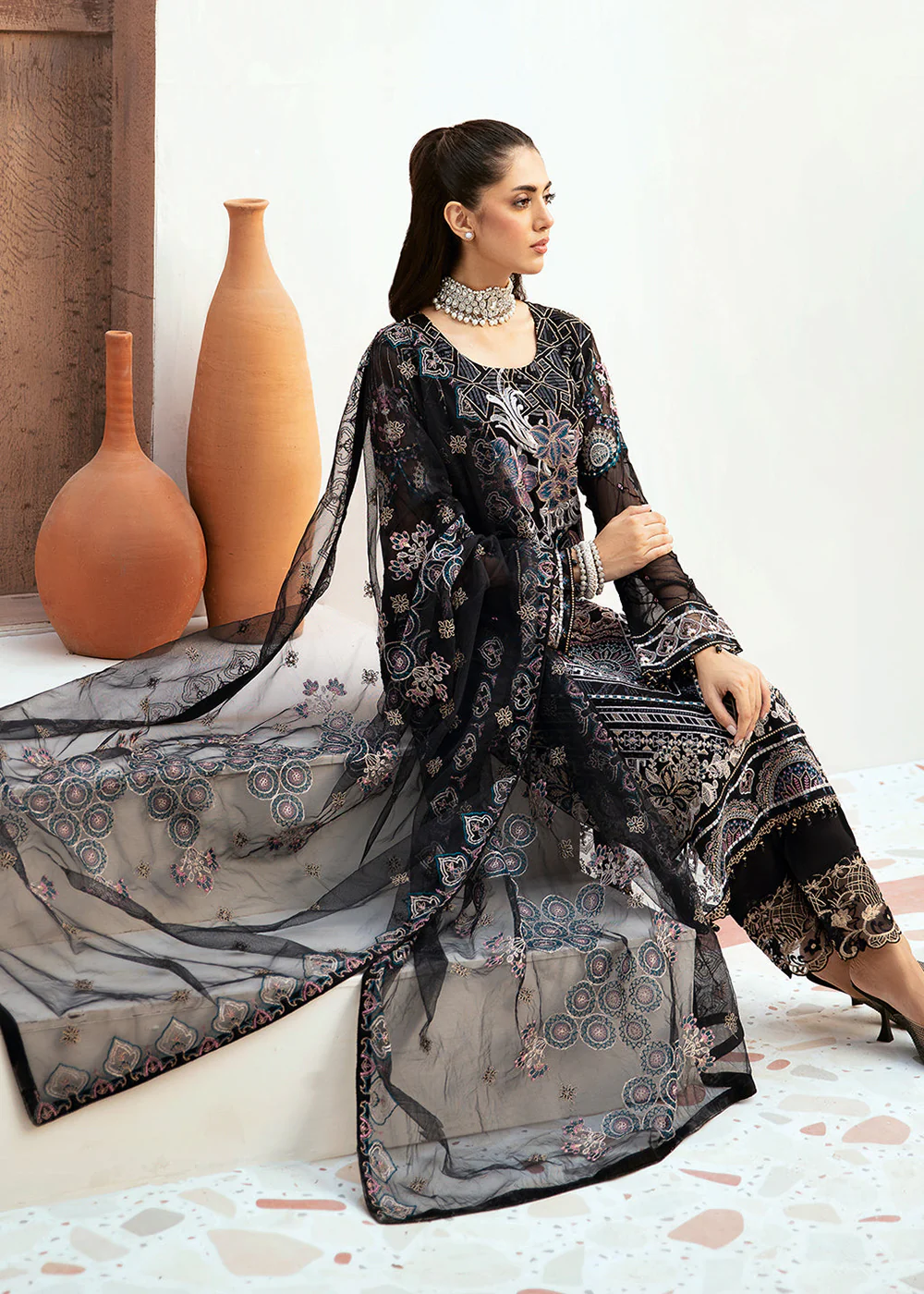 Luxury Chiffon Collection 2024 by Ramsha | F-2606 - Image 4