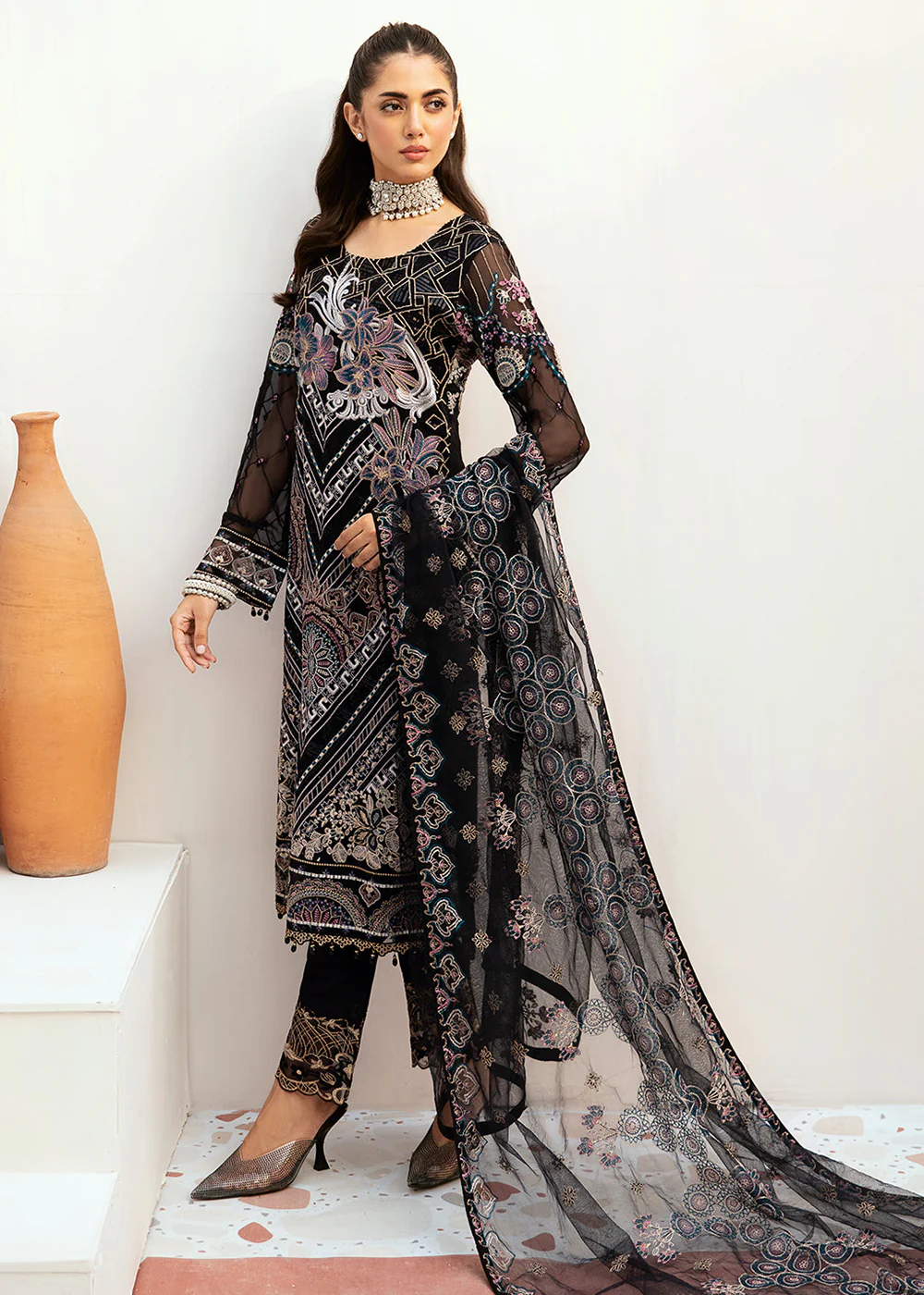 Luxury Chiffon Collection 2024 by Ramsha | F-2606 - Image 6