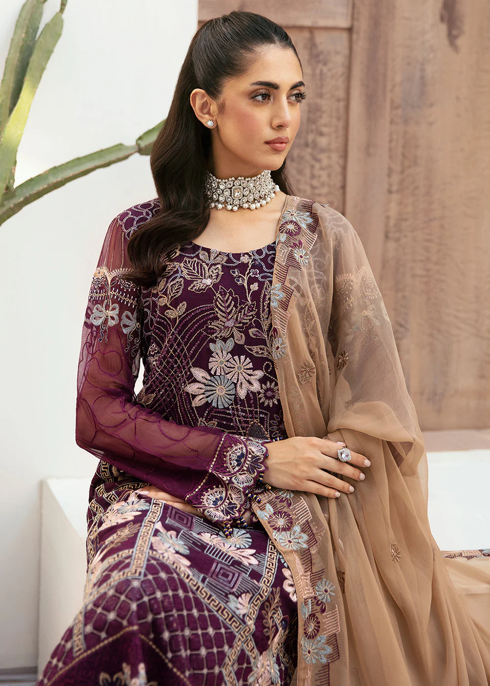 Luxury Chiffon Collection 2024 by Ramsha | F-2608 - Image 4