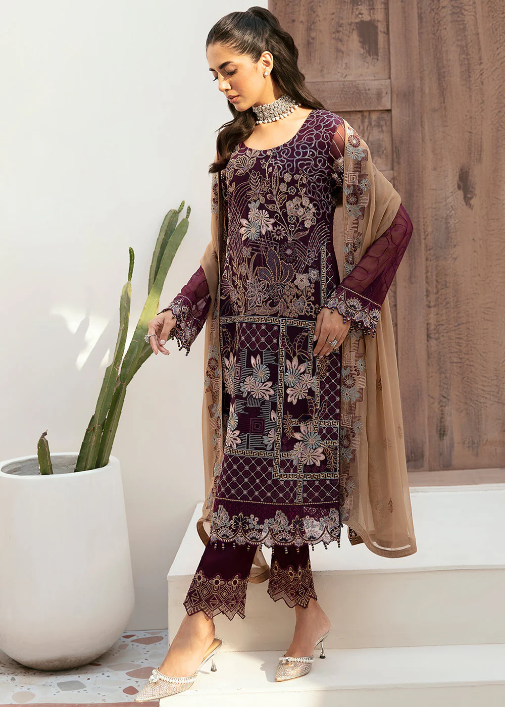 Luxury Chiffon Collection 2024 by Ramsha | F-2608 - Image 5