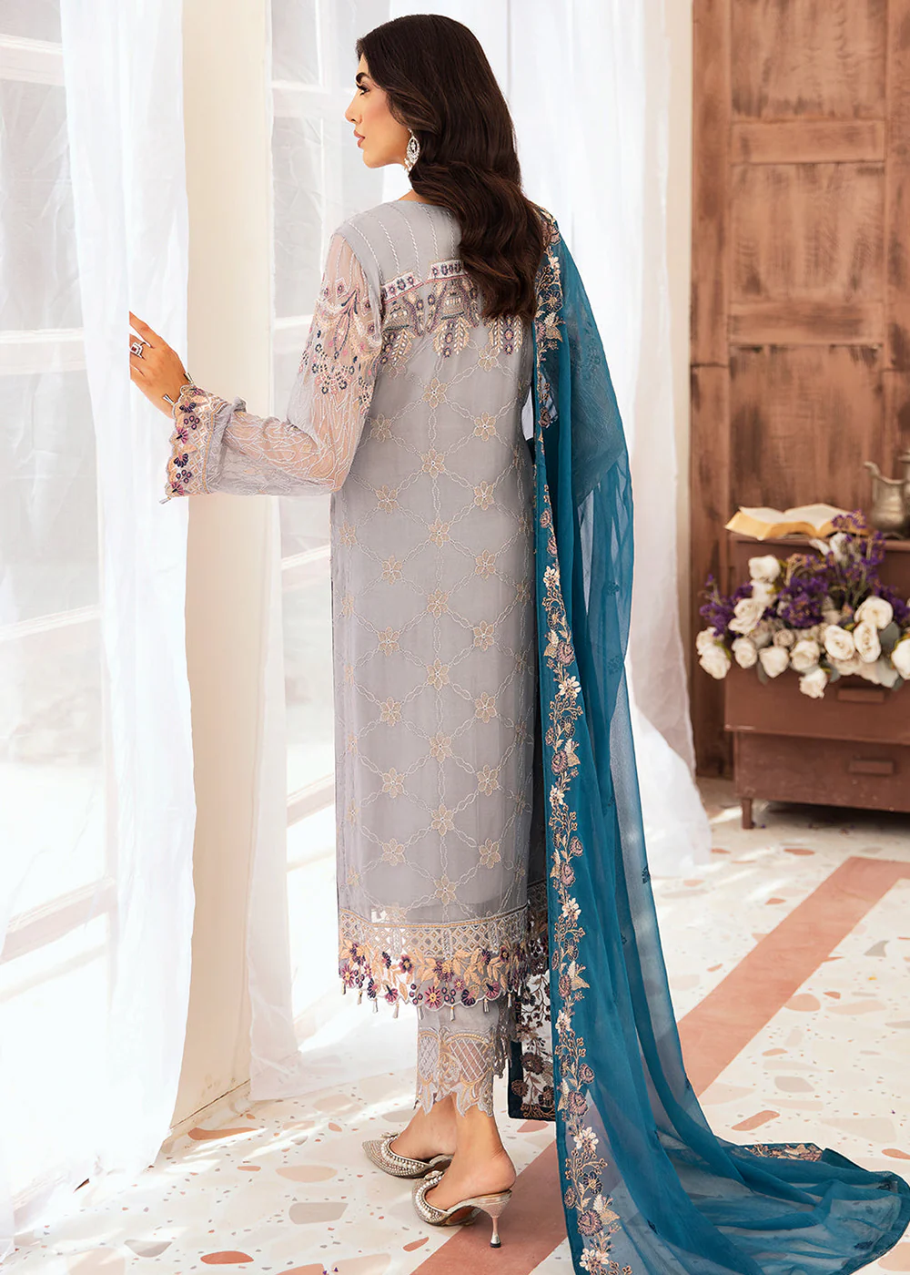 Luxury Chiffon Collection 2024 by Ramsha | F-2609 - Image 3